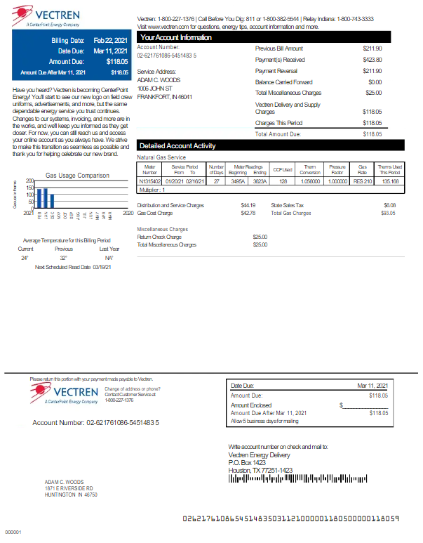  Minol USA business utility bill 